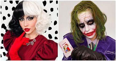 Halloween makeup artist turned herself to a copy of the most famous global cinema