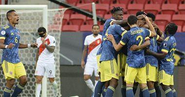 Summary and goals of Peru against Colombia in Cuba America