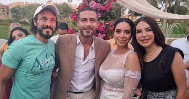 Yousef El Sherif and I am Alaa at the wedding of Mohamed Farraj and Bosthe Shawky