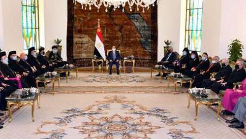 Pope Tawadros President Sisi continued to repeat it in a meeting of churches