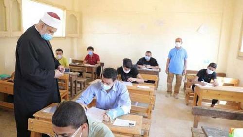 Today the students of the literary section in AlAzhar perform the second foreign language exam