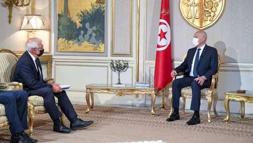 To discuss the relations of cooperation President of Tunisia meets Borell at Carthage Palace