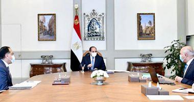 The Sisi president following the executive position of the Ministry of Transport projects