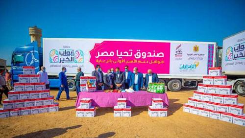 Long live Egypt provides 75 tons of nutritional materials for 4100 families in Ismailia