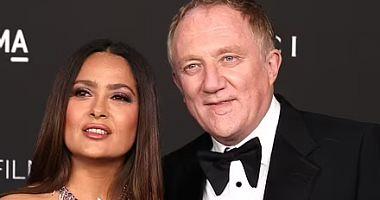 Salma Hayek shine at the LACMA ceremony with her husband on Red Carpet