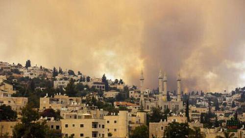 The evacuation of settlers and stopping trains Details of fires of Jerusalem City