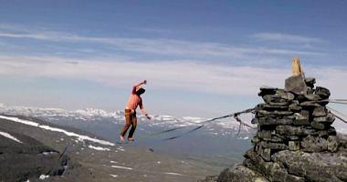 A German team achieves a record 2 kilometers on a rope at an increase of 600 meters
