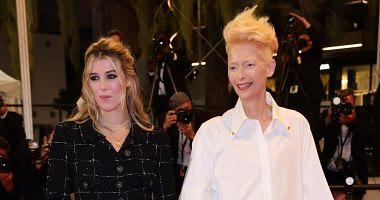 Tilda Swanton and her daughter Onur Suinton Bern at Cannes Film Festival