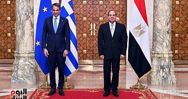 The Sisi president receives Prime Minister of Greece at the Federal Palace today
