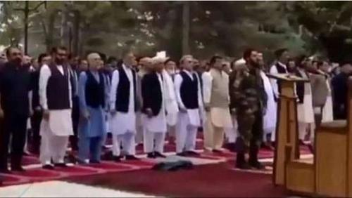 The first video to target the Afghan presidency palace with rockets during Eid prayers