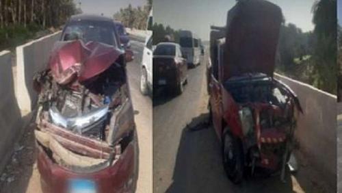 Painful scenes from the Badrashin accident damage to 3 cars and injury 4 people