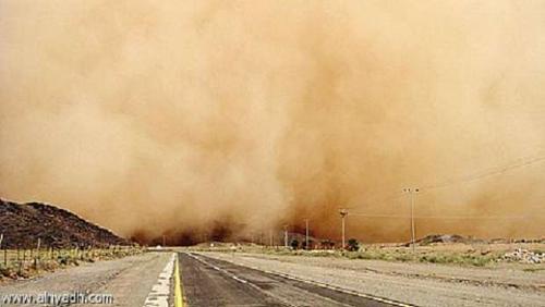 The dirt storm strikes Riyadh for the second time in a week