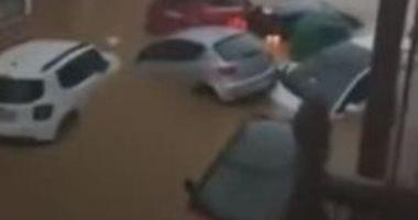 Floods flooding Spanish city and sink dozens of auto underwater video