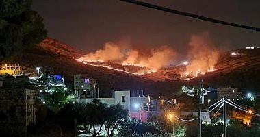 Israeli settlers burn spaces from land in Nablus