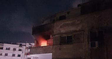 Control of a fire in a residential apartment in Murad Street in Giza