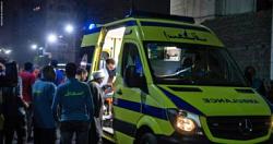 اصابه 5 اشخاص فى حادث انقلاب سياره بكفر الشيخ