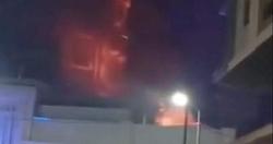 السيطره على حريق باحد الفنادق بكورنيش الاسكندريه صور
