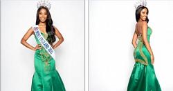 ملكه جمال بريطانيا بفستان اخضر زمردى استعدادا لمسابقه العالم صور
