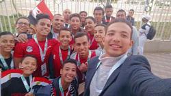 أطفال مصر المعوقين يدعمون المنتخب الوطني باستاد القاهرة