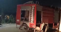 الدفع بـ3 سيارات اطفاء للسيطره على حريق داخل مصنع منسوجات بشبرا الخيمه