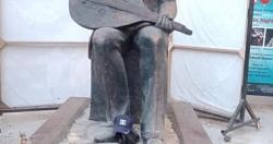 شاهد تمثال سيد درويش لـجابر حجازى قبل ازاحه الستار غدا