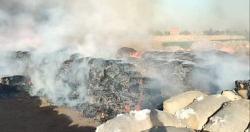شب حريق في محلج قطن في الشونة الغربية مقاطع الفيديو والصور