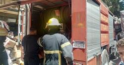 السيطره على حريق داخل شركه فى منطقه عابدين دون اصابات